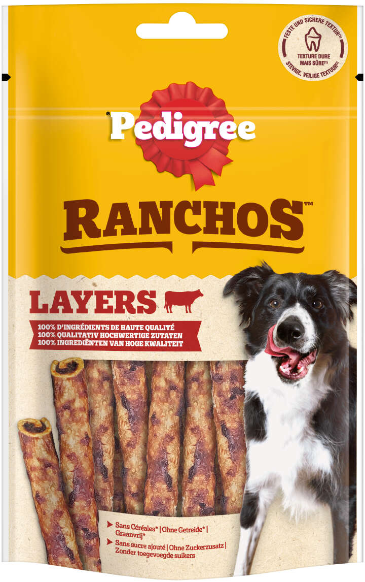 Pedigree Hundeleckerli RANCHOS Layers mit Rind